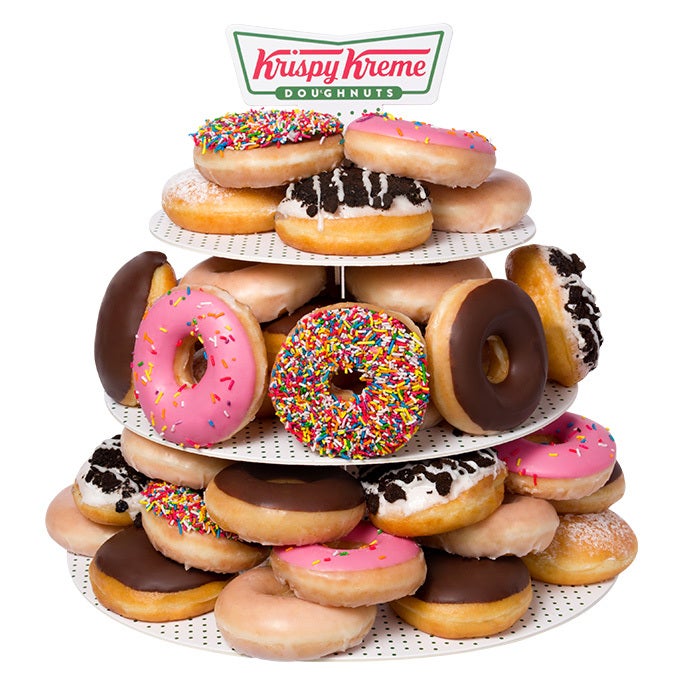 Assorted Party Pack with Doughnut Stand Krispy Kreme