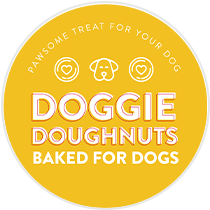 Doggie Doughnuts announcement logo - pet food product