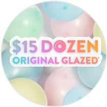 $15 Original Glazed® Dozen Sale - 18th April 2024